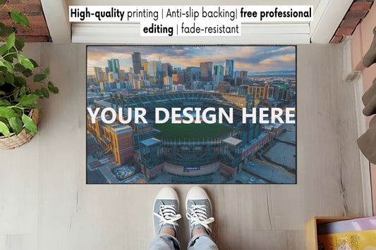 Custom Photo/Logo Door Mats, Personalized Floor Mat, custom floor mat, Heavy Duty Rubber Mat, custom desk floor rug, Office mat (Step 2)) - Sky High Gallery