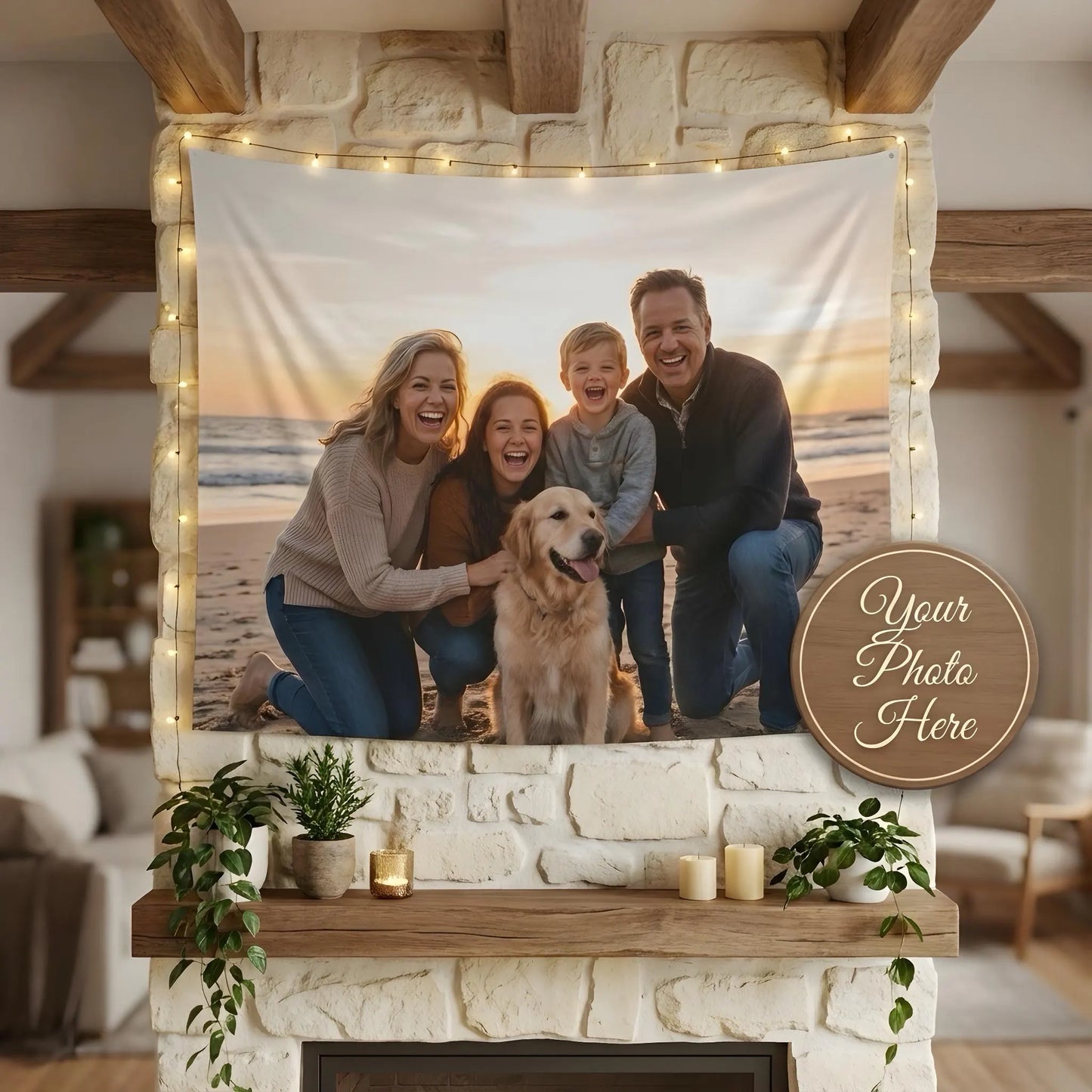 Custom Photo Tapestry – Personalized Wall Hanging
