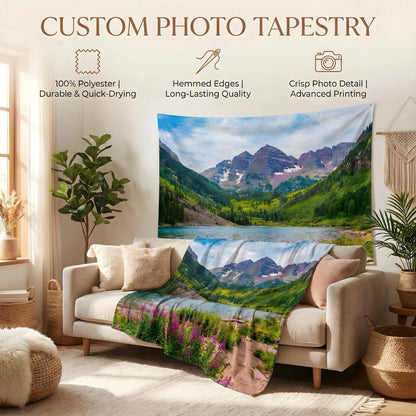 Custom Photo Tapestry – Personalized Wall Hanging