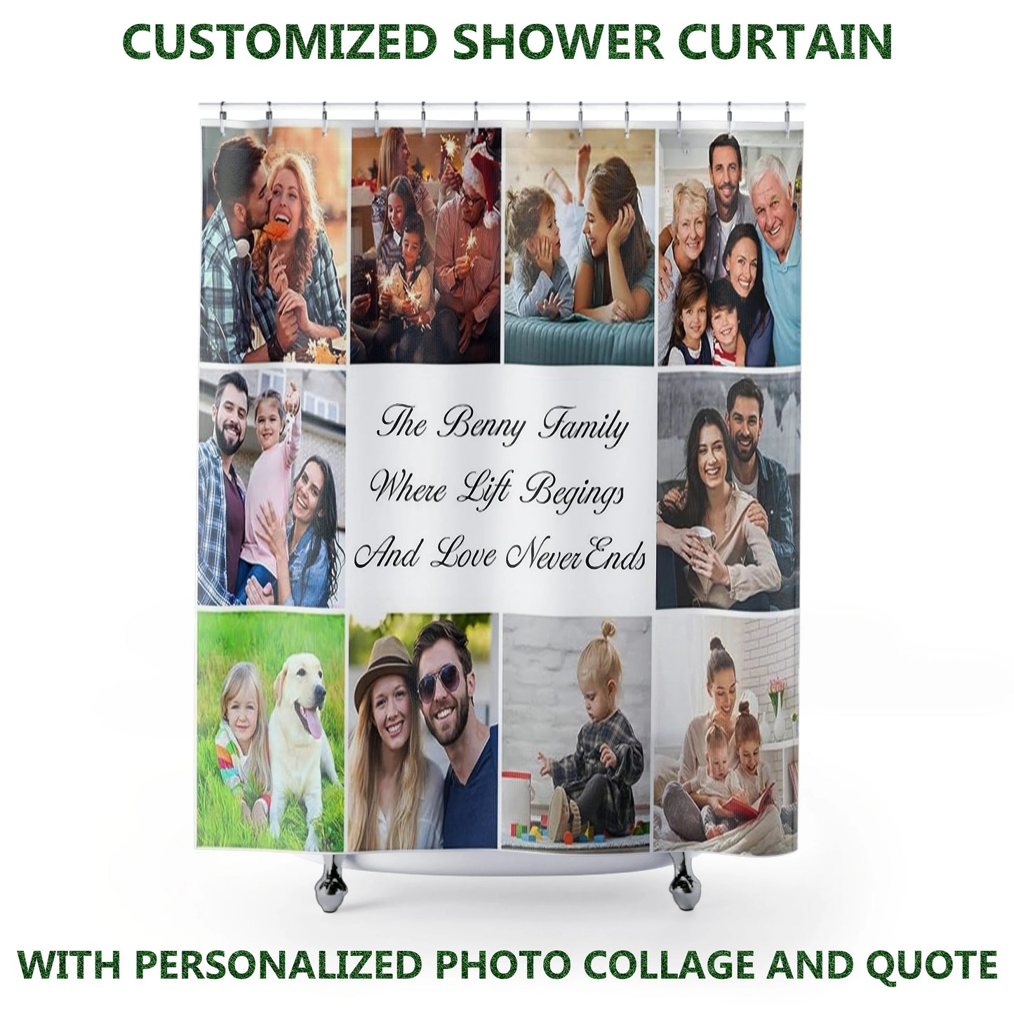 71” x 74” Custom Shower Curtains