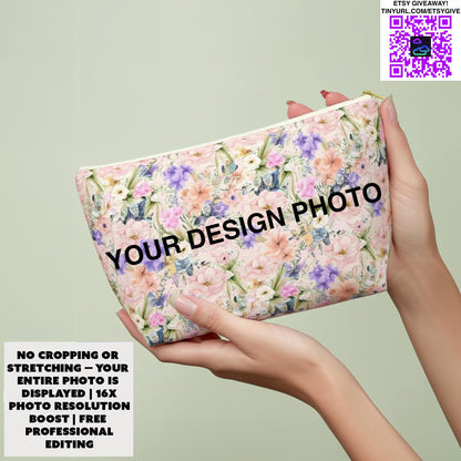 Custom Accessory Pouch, personalized purse, makeup bag